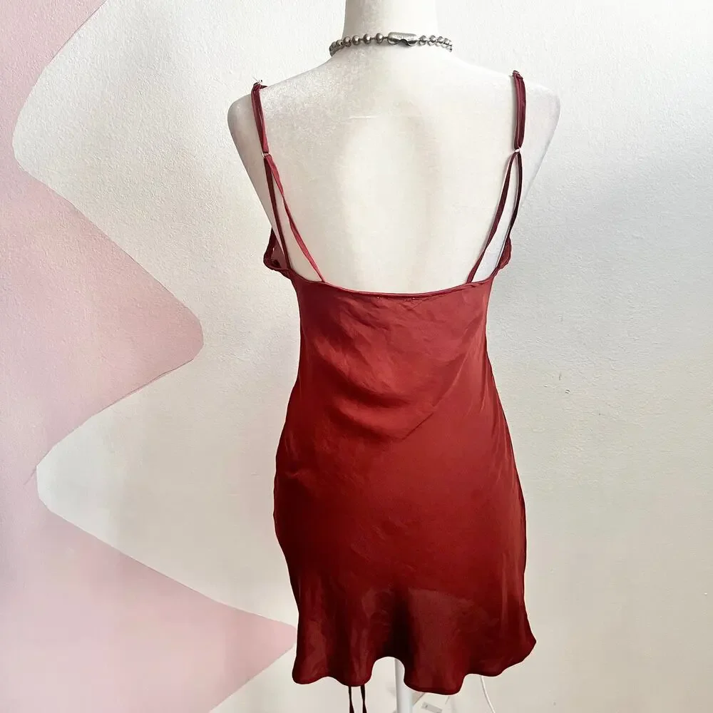 Intimately Free People Slip Dress Rust‎ Boho Bohemian Coquette Fairycore Size XS
